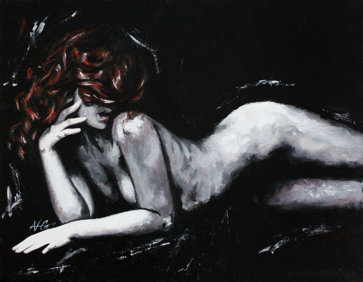 Peinture intitulée "#8 (FIGURE SERIES #…" par Nymira Gray, Œuvre d'art originale, Acrylique Monté sur Châssis en bois