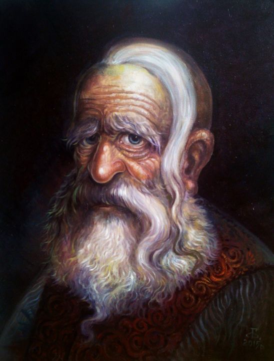 Painting titled "Казак" by Anna Borachuk, Original Artwork, Oil