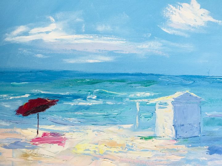 Pintura titulada "Miami Beach Paintin…" por Olga Chernetsova, Obra de arte original, Oleo