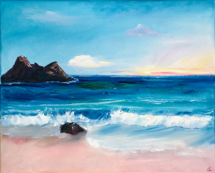 Painting titled "California Painting…" by Olga Chernetsova, Original Artwork, Oil