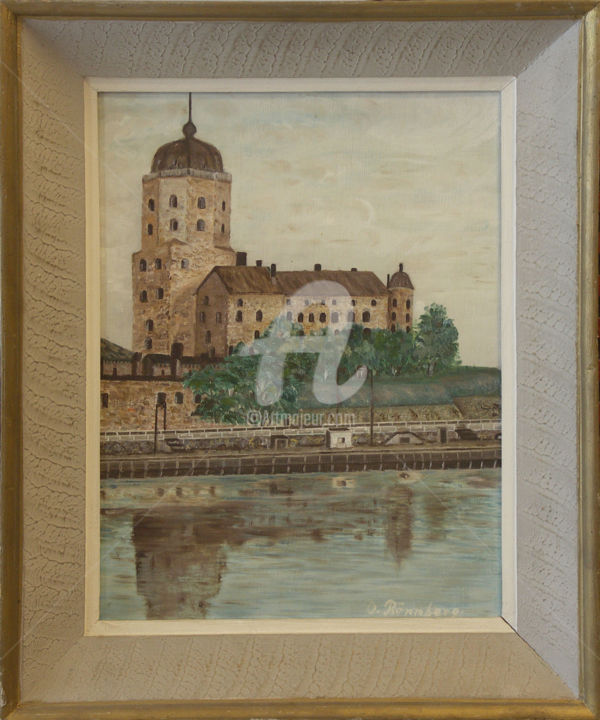 Painting titled "The Castle of Vyborg" by O Rönnberg, Original Artwork, Oil