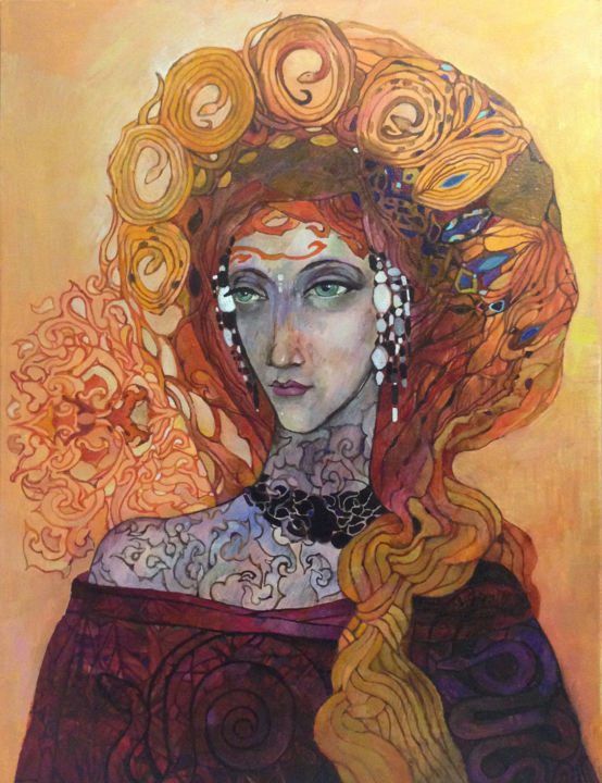 Painting titled "Zmeevka" by Olga, Original Artwork, Oil