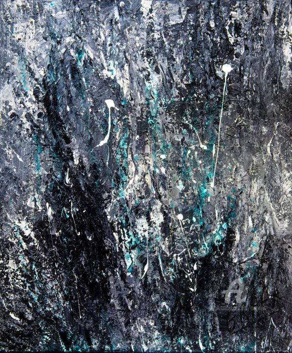 Peinture intitulée "ECORCE GRISE" par Grafi, Œuvre d'art originale, Acrylique