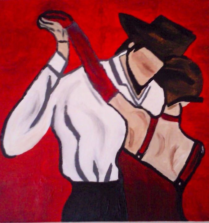 Painting titled "Tango" by Oap, Original Artwork