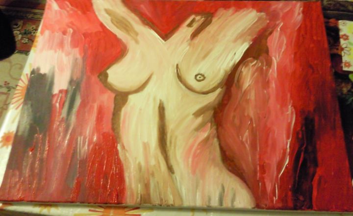 Painting titled "Nude body" by Oap, Original Artwork, Acrylic