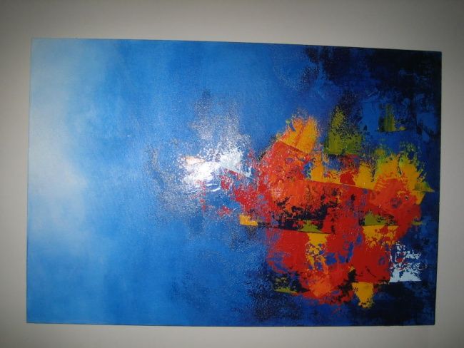 Painting titled "As Cores Alegres" by Y.Rangell, Original Artwork