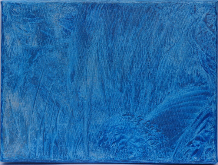Painting titled "Rêve Bleu" by Obel'Isa, Original Artwork, Wax Mounted on Wood Stretcher frame