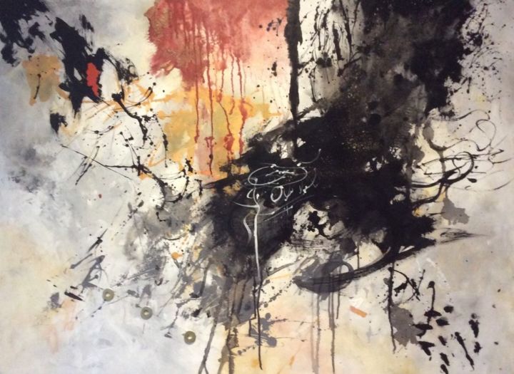 Pintura titulada "El poder de una fus…" por Vicenta Ruiz Obiol, Obra de arte original, Acrílico