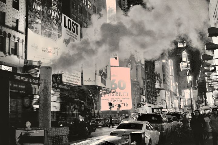 Фотография под названием "Nuit New Yorkaise" - Anthony Hochet, Подлинное произведение искусства, Цифровая фотография