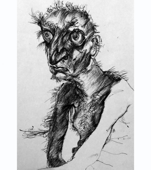Desenho intitulada "Портрет молодого че…" por Evgenii Obukhov, Obras de arte originais, Outro