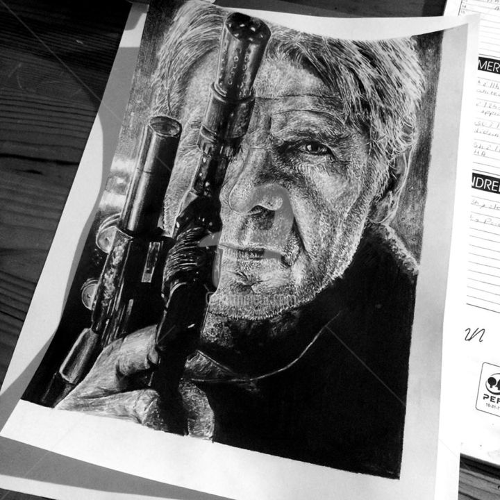 Drawing titled "Star wars - Han Solo" by Océane Duclos, Original Artwork