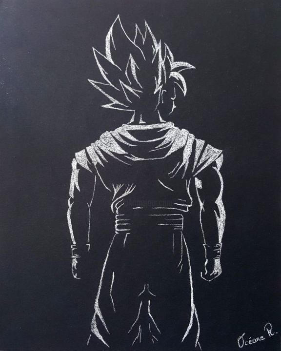 Goku, Dibujo por Océane Rousseeuw | Artmajeur
