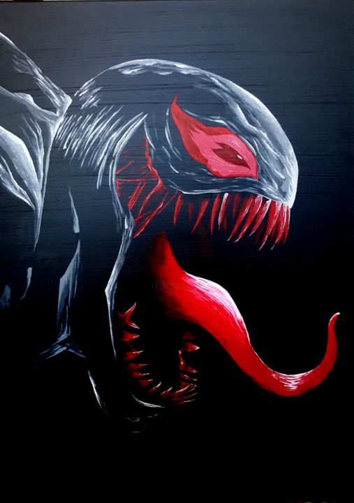 Peinture intitulée "Venom" par Océane Rousseeuw, Œuvre d'art originale, Acrylique