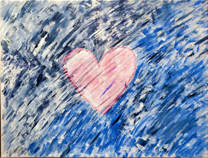 Malerei mit dem Titel "Amour profond" von Ocean Mylie, Original-Kunstwerk, Acryl