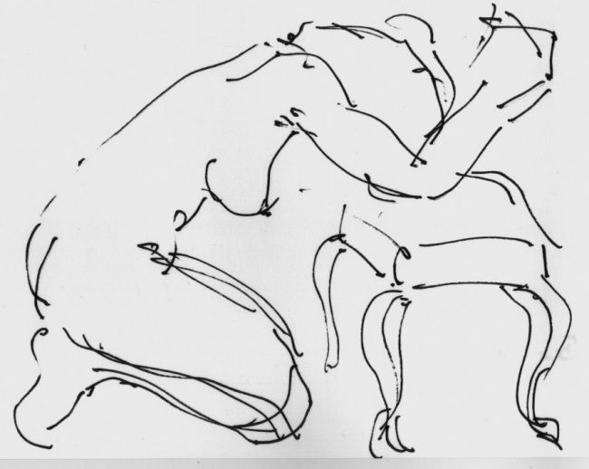 Desenho intitulada "Apunt" por Ocell, Obras de arte originais