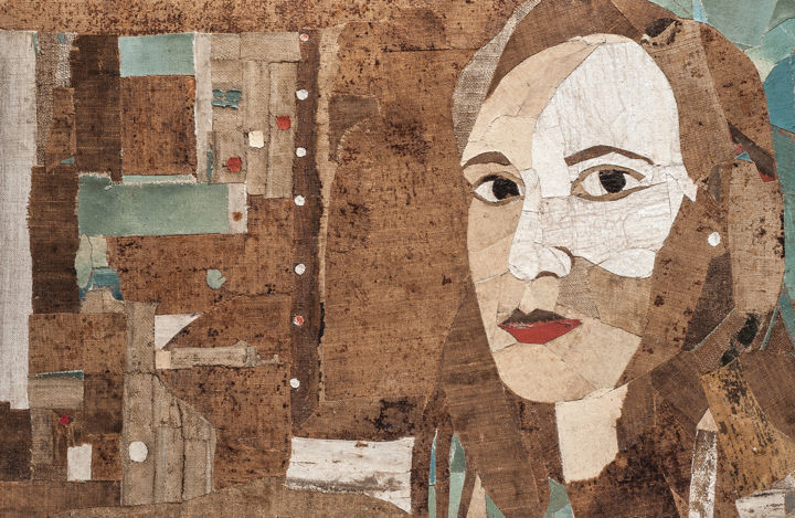 Collages getiteld "Marta numéro 3" door Barbara Marion, Origineel Kunstwerk