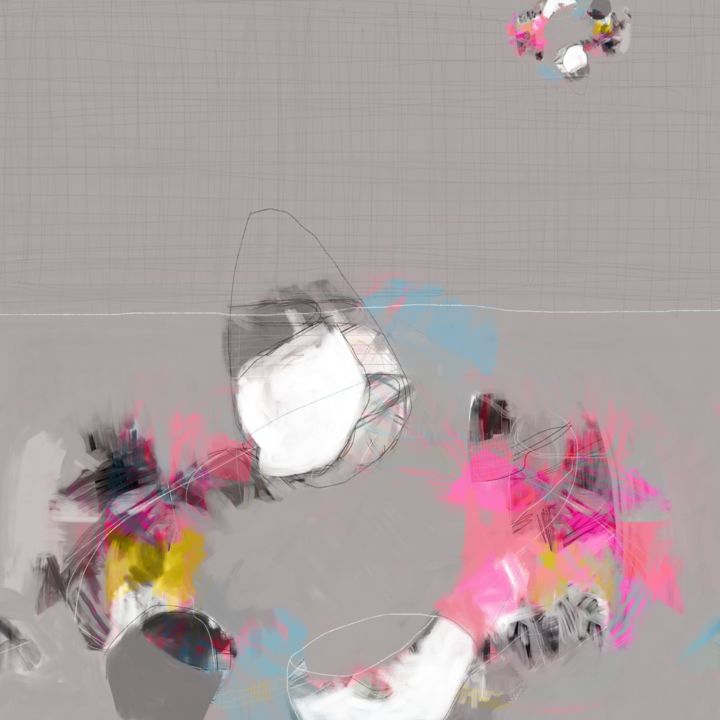 Grafika cyfrowa / sztuka generowana cyfrowo zatytułowany „Dévoiler” autorstwa Octave Pixel, Oryginalna praca, Malarstwo cyfr…