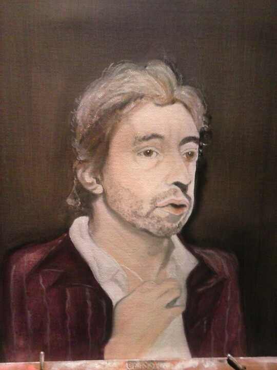 Painting titled "gainsbourg.jpg" by Octine, Original Artwork, Oil