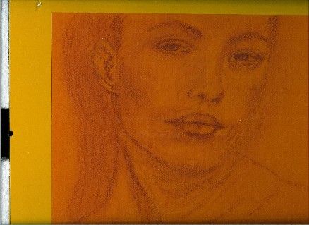 Dessin intitulée "BEAUTE ORANGE" par Ode, Œuvre d'art originale, Autre