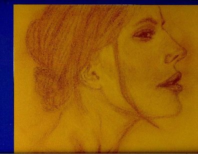 Drawing titled "BEAUTE JAUNE" by Ode, Original Artwork, Other