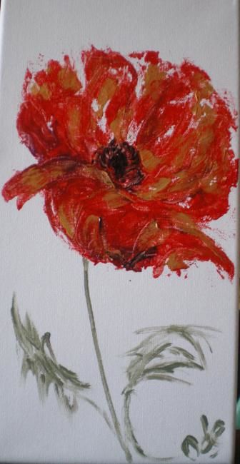 Painting titled "COQUELICOT DORE" by Ode, Original Artwork
