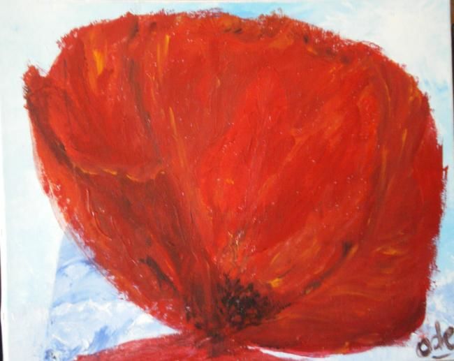 Painting titled "Coquelicot de mer" by Ode, Original Artwork