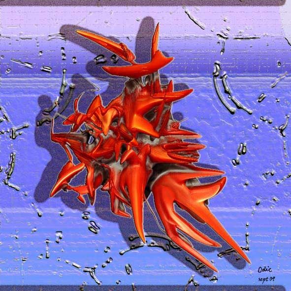 Peinture intitulée "virus agressif en p…" par Maurice Odic, Œuvre d'art originale