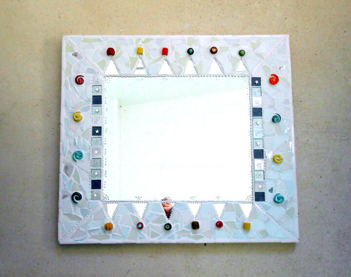 Design titled "miroir mosaïque "ne…" by Odile Maffone, Original Artwork, Accessories