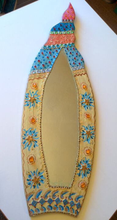 Design intitulée "miroir féerique "co…" par Odile Maffone, Œuvre d'art originale, Mosaïque