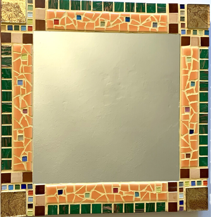 Design getiteld "miroir mural carré…" door Odile Maffone, Origineel Kunstwerk, Accessoires