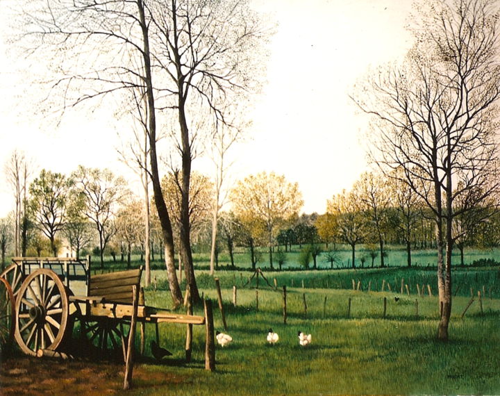 Peinture intitulée "A18 peinture huile" par Odile Pradat, Œuvre d'art originale, Huile Monté sur Châssis en bois