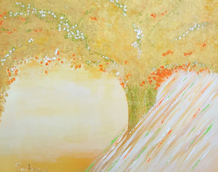 Malerei mit dem Titel "L'arbre de la conna…" von Odile Tachoires, Original-Kunstwerk, Acryl