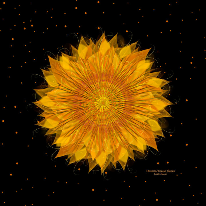 Digitale Kunst mit dem Titel "Mandala Asagaya-Gig…" von Odile Banse, Original-Kunstwerk