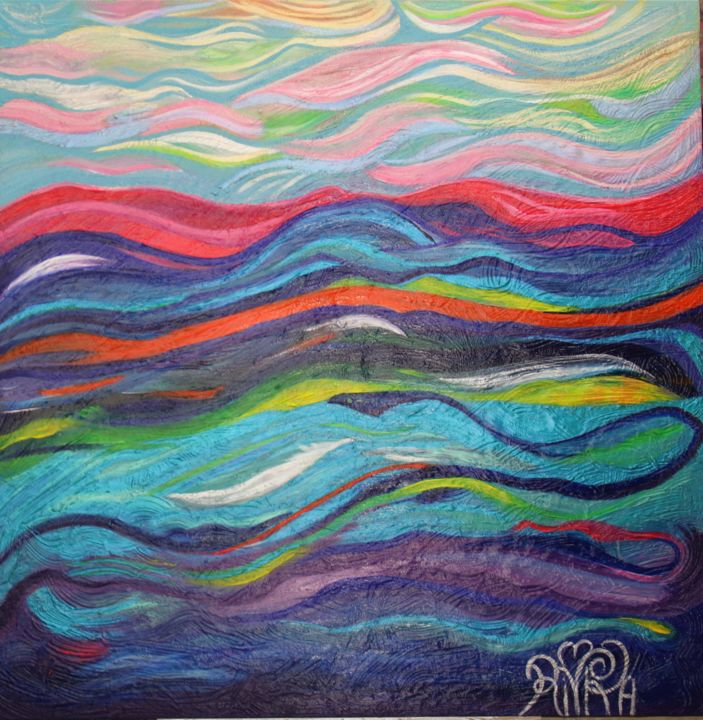 Painting titled "Put Colors in your…" by Rivka, Original Artwork, Acrylic