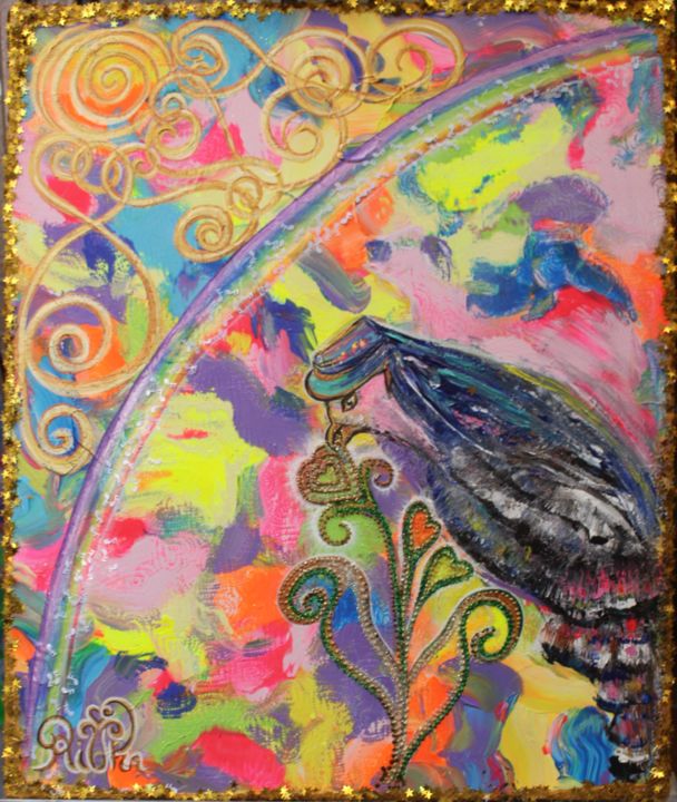 Painting titled "Live High !" by Rivka, Original Artwork, Acrylic