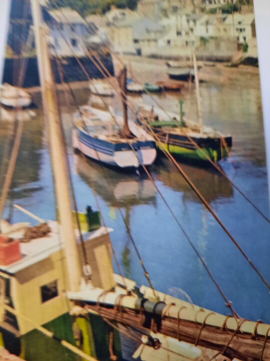 Photographie intitulée "Polperro harbour, C…" par Odilon Talbot, Œuvre d'art originale, Photographie numérique