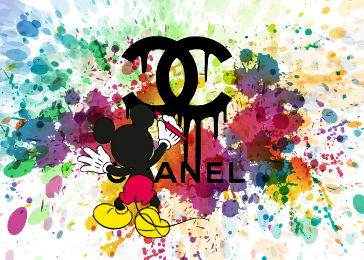 Peinture intitulée "MICKEY CHANEL" par Odin Doisy, Œuvre d'art originale, Peinture numérique