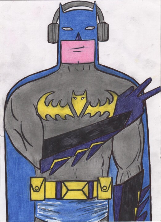 Drawing titled "Bat swag" by Odinel Pierre  Junior, Original Artwork