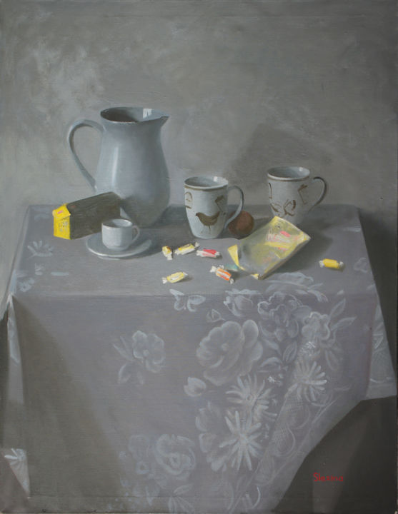 Peinture intitulée "Twilight" par Oksana Slezina, Œuvre d'art originale, Huile