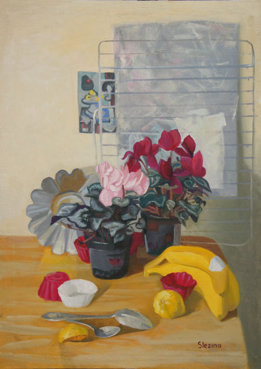 Peinture intitulée "European Cyclomenon" par Oksana Slezina, Œuvre d'art originale, Huile