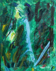 Painting titled "Fiume" by Bernard Filippi, Original Artwork, Acrylic Mounted on Wood Stretcher frame