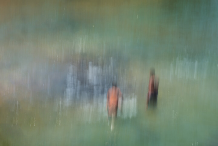 Photographie intitulée "Les baigneurs n°1.j…" par Olive, Œuvre d'art originale, Photographie numérique