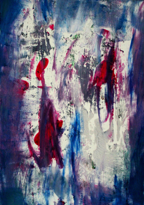 Rysunek zatytułowany „Ma philosphie-30x42…” autorstwa Kinga Ogiegło, Oryginalna praca, Akryl