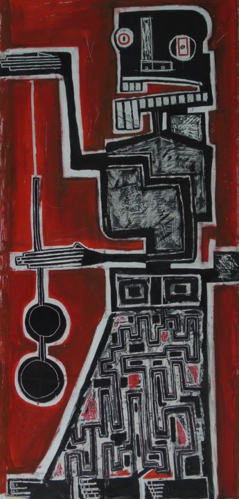 Malerei mit dem Titel "Faust" von Ciro, Original-Kunstwerk, Acryl