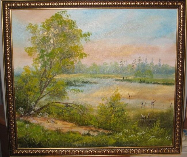Malerei mit dem Titel "заводь" von Ohra, Original-Kunstwerk, Andere