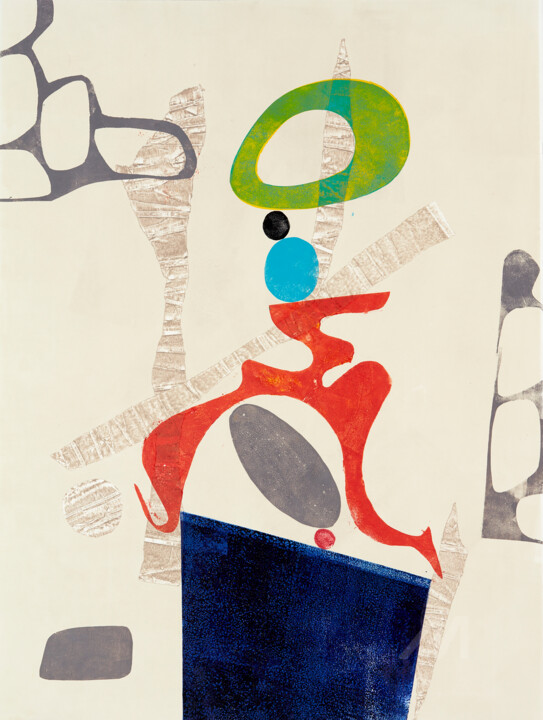 Printmaking titled "Homenatge a Joan Mi…" by Oi Fortin, Original Art, Monotype