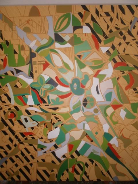 Peinture intitulée "Oasis marroqui" par Oscar Ianni, Œuvre d'art originale, Huile