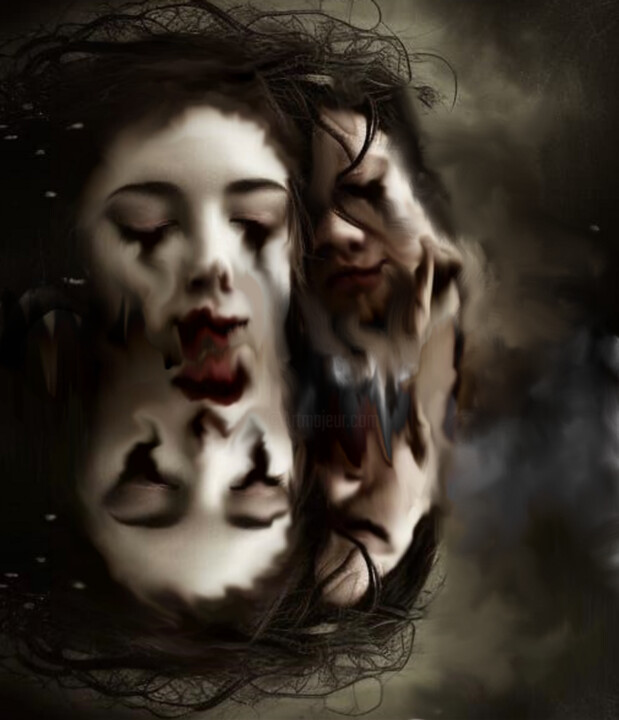 Digital Arts titled "Separation" by Oidia, Original Artwork, Digital Painting