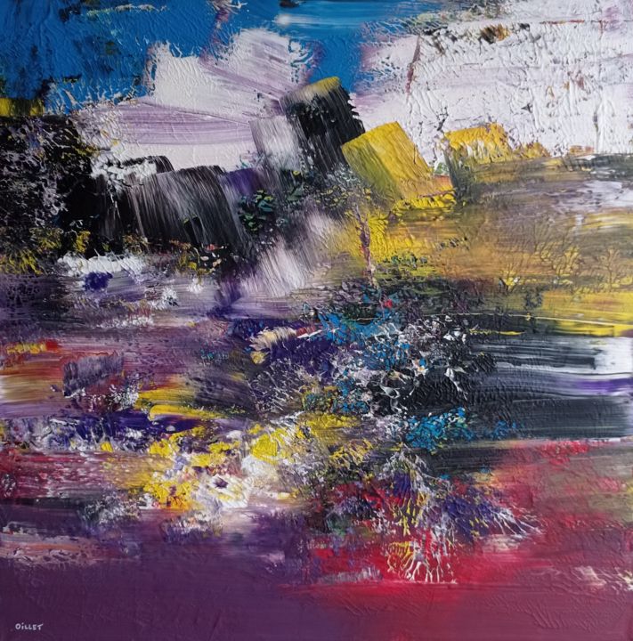 Peinture intitulée "insubmersible" par Jean Oillet, Œuvre d'art originale, Acrylique