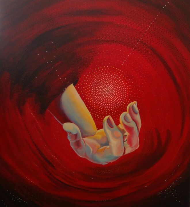 Картина под названием "The catch" - Ojaras Masidlauskas, Подлинное произведение искусства, Масло
